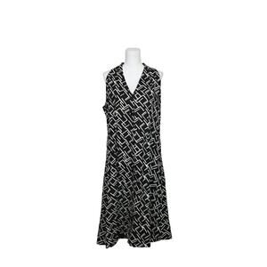 Lemmie‎ for Nina Leonard Women Maxi Dress black white Sleeveless 16